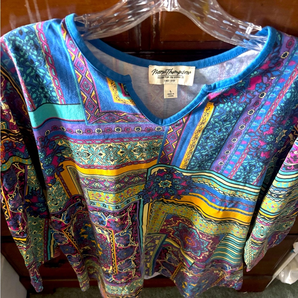 Norm Thompson 3/4 sleeve cotton top